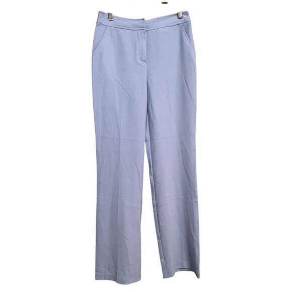Trina Turk Danno Pants Womens 0 Light Blue Straight Leg Career Trousers New‎ - Picture 1 of 9